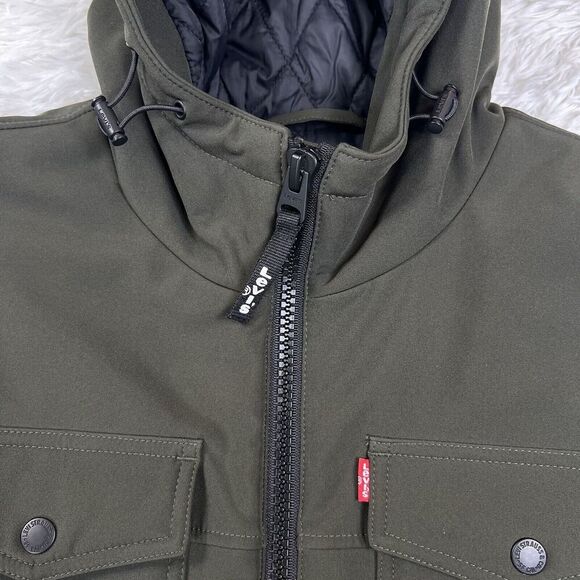 Levi's Olive Hooded Bomber Jacket - Picture 6 of 16